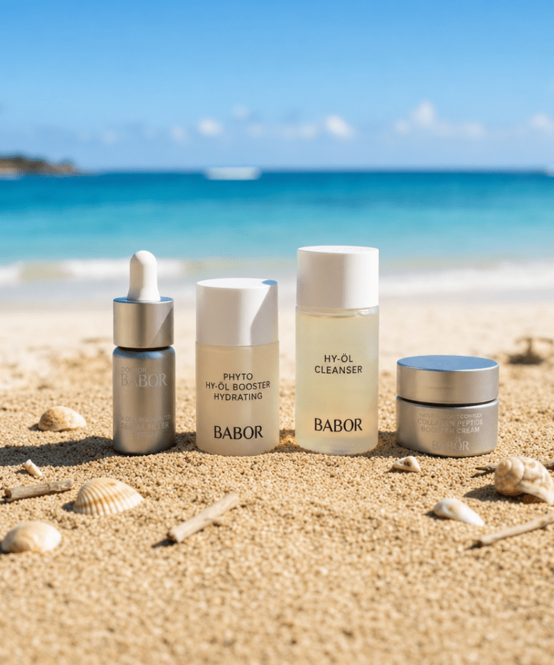 Doctor BABOR reisesett med HY-ÖL Cleanser. Phyto Booster. Derma Filler Serum og Collagen-Peptide Booster Cream Doctor BABOR reisesett med HY-ÖL Cleanser. Phyto Booster. Derma Filler Serum og Collagen-Peptide Booster Cream